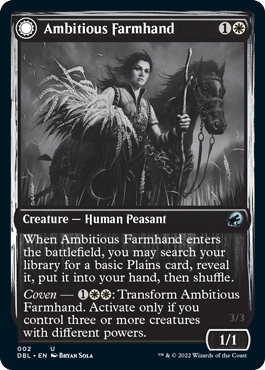 Ambitious Farmhand // Seasoned Cathar [Innistrad: Double Feature] | Golgari Games