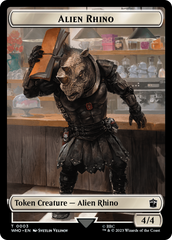 Alien Rhino // Clue (0021) Double-Sided Token [Doctor Who Tokens] | Golgari Games