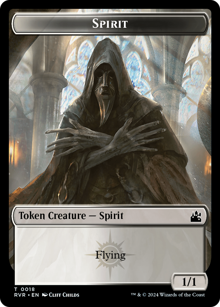 Spirit (0018) // Voja Double-Sided Token [Ravnica Remastered Tokens] | Local Legends