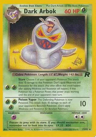 Dark Arbok (19/82) (W Stamped Promo) [Team Rocket Unlimited] | Golgari Games