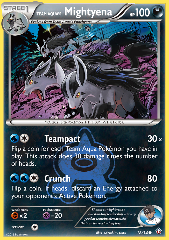 Team Aqua's Mightyena (18/34) [XY: Double Crisis] | Golgari Games