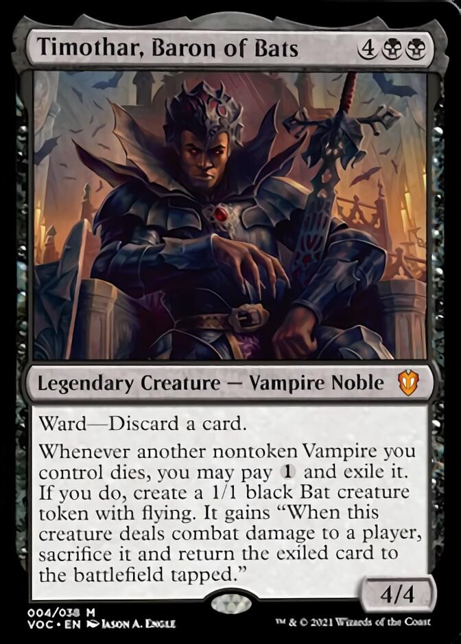 Timothar, Baron of Bats [Innistrad: Crimson Vow Commander] | Golgari Games