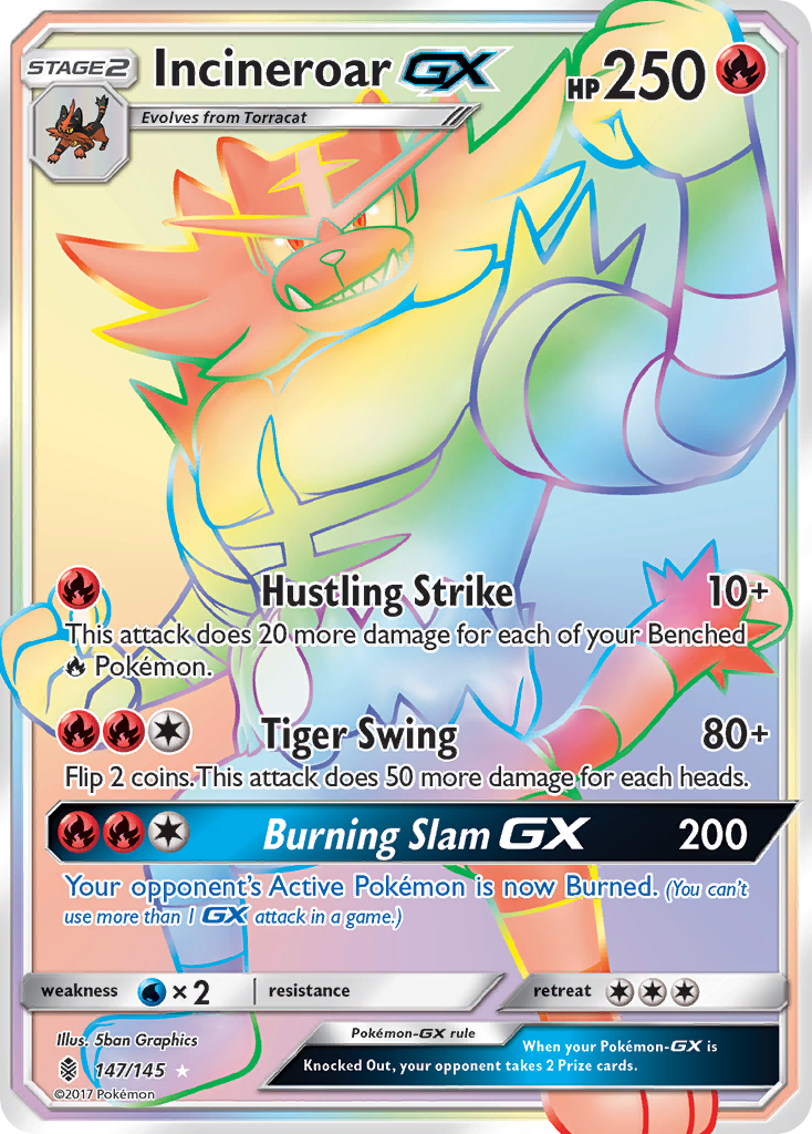 Incineroar GX (147/145) [Sun & Moon: Guardians Rising] | Golgari Games