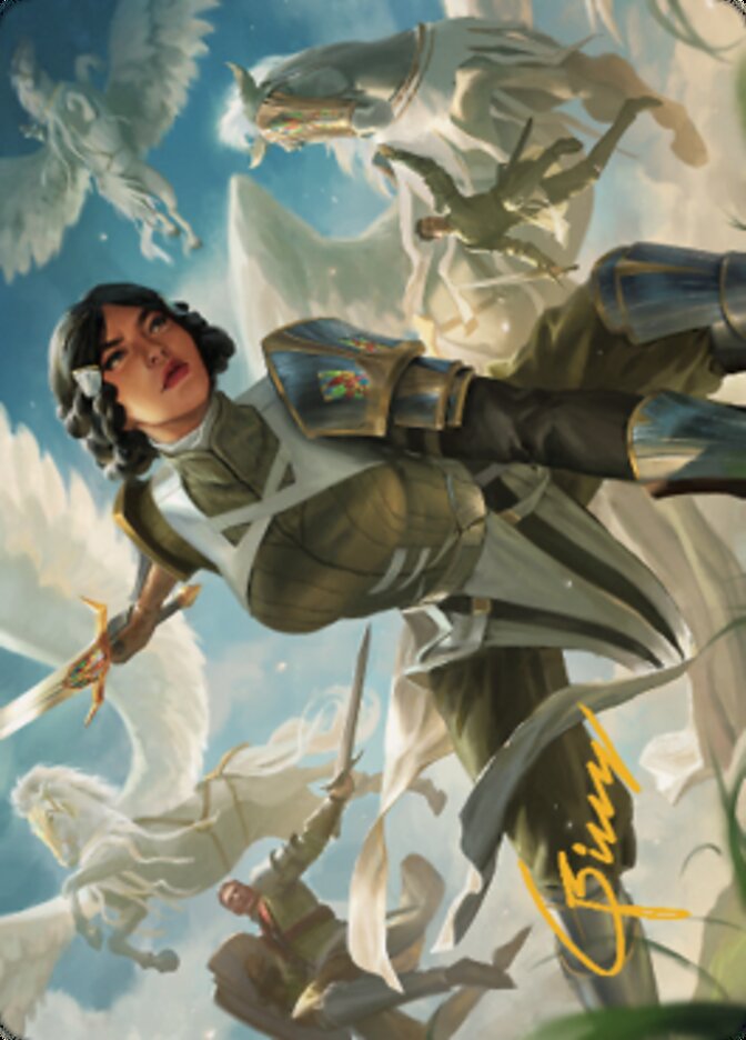 Resolute Reinforcements Art (Gold-Stamped Signature) [Dominaria United Art Series] | Local Legends