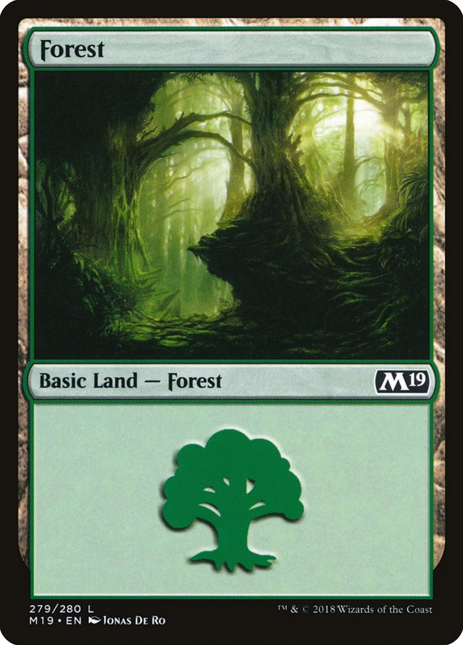 Forest (279) [Core Set 2019] | Golgari Games