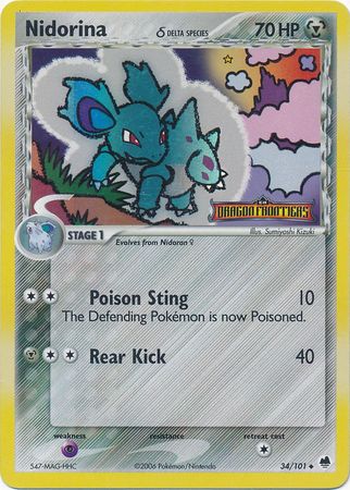 Nidorina (34/101) (Delta Species) (Stamped) [EX: Dragon Frontiers] | Golgari Games