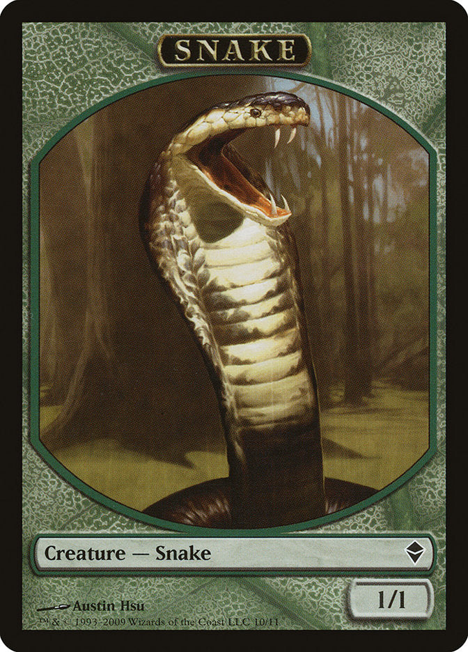 Snake Token [Zendikar Tokens] | Golgari Games