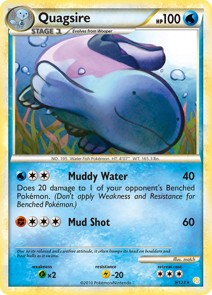 Quagsire (9/123) [HeartGold & SoulSilver: Base Set] | Golgari Games