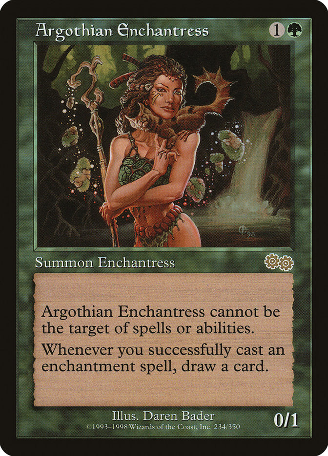 Argothian Enchantress [Urza's Saga] | Golgari Games