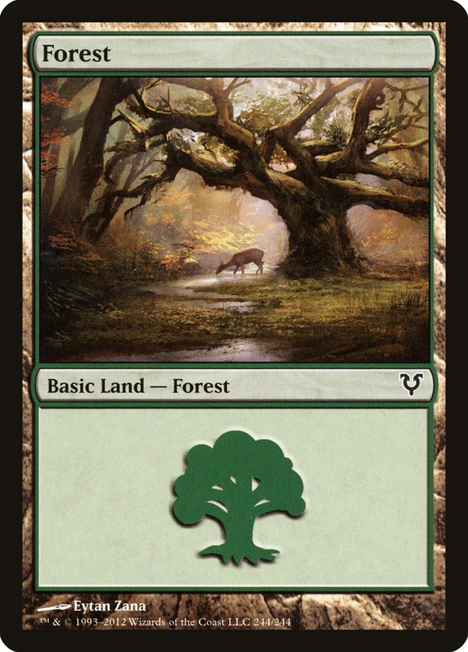 Forest (244) [Avacyn Restored] | Golgari Games