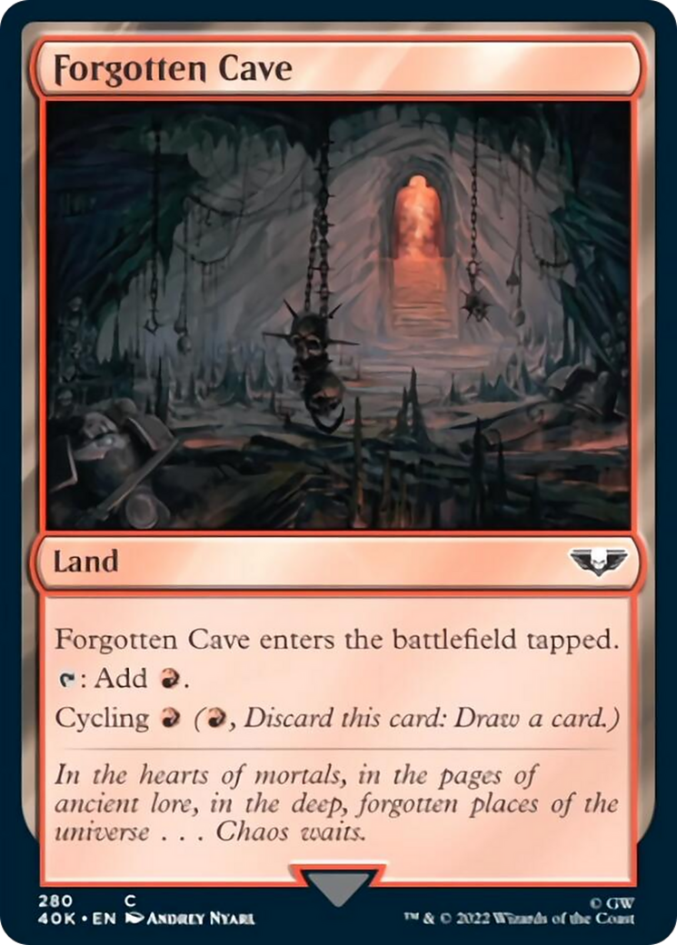 Forgotten Cave (Surge Foil) [Universes Beyond: Warhammer 40,000] | Local Legends