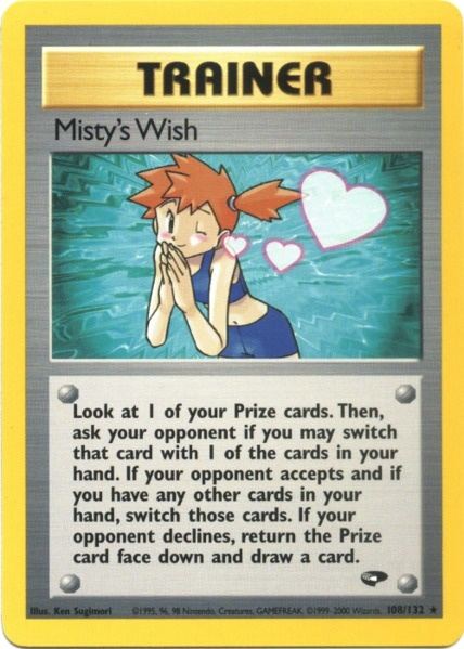 Misty's Wish (108/132) [Gym Challenge Unlimited] | Golgari Games