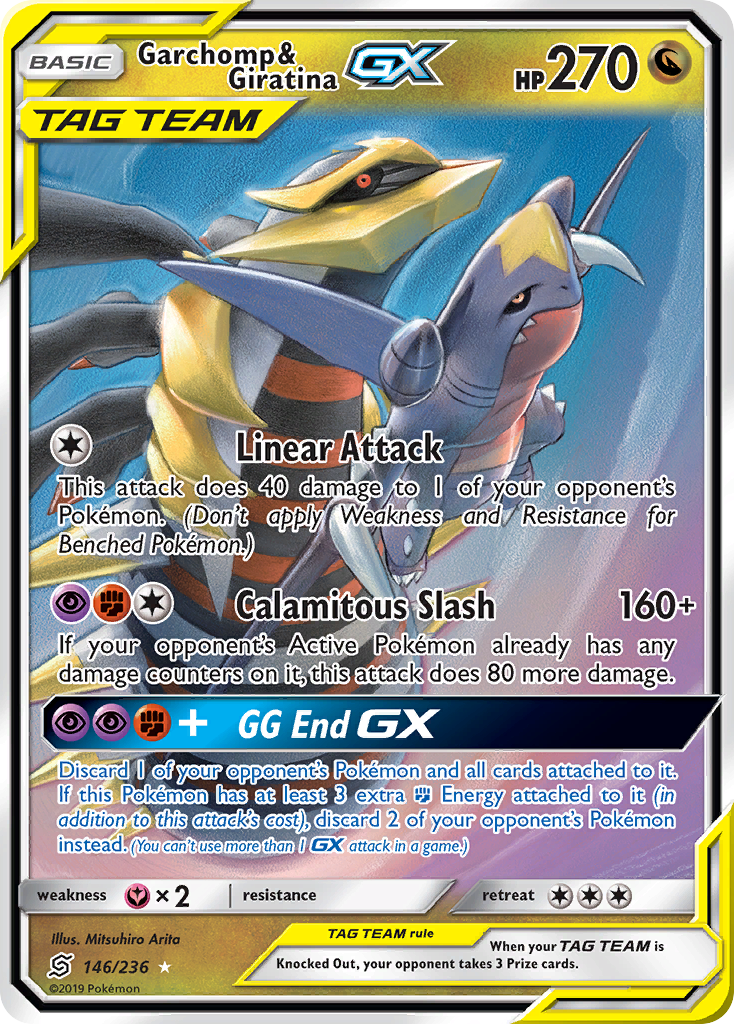 Garchomp & Giratina GX (146/236) [Sun & Moon: Unified Minds] | Golgari Games