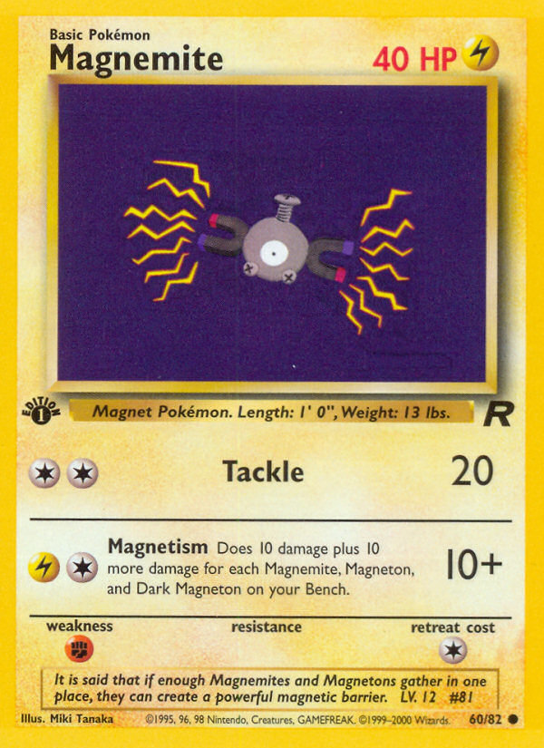 Magnemite (60/82) [Team Rocket 1st Edition] | Golgari Games