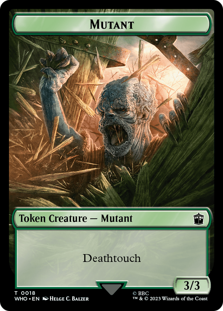 Soldier // Mutant Double-Sided Token [Doctor Who Tokens] | Golgari Games