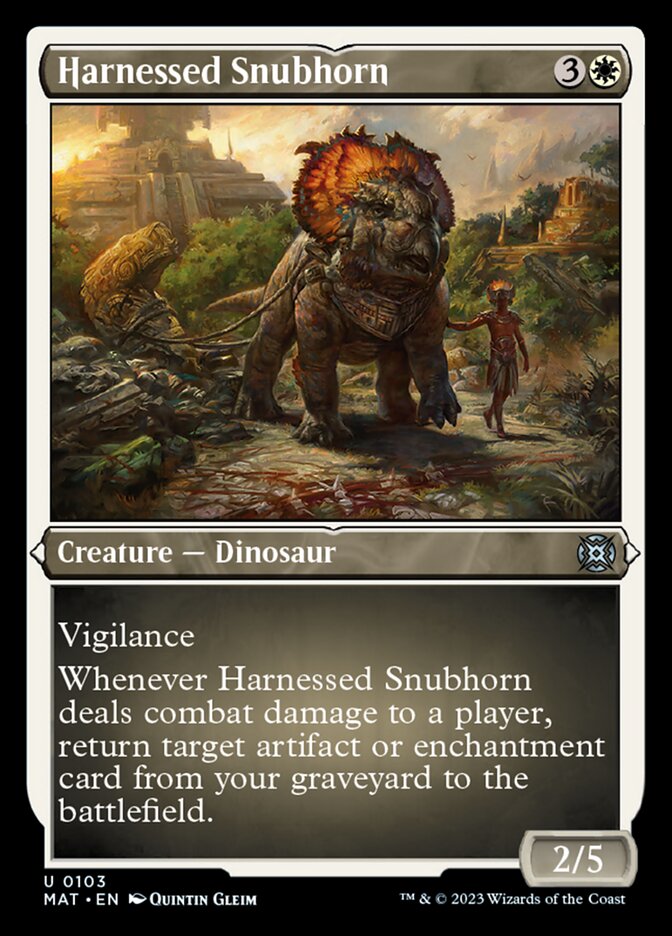 Harnessed Snubhorn (Foil Etched) [March of the Machine: The Aftermath] | Local Legends