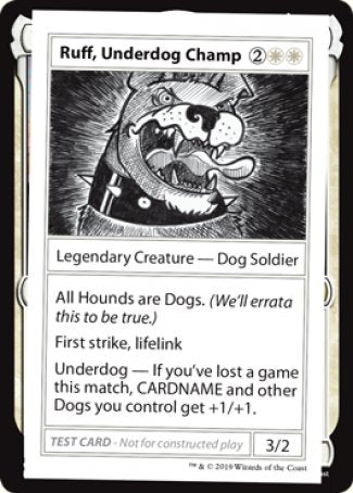 Ruff, Underdog Champ (2021 Edition) [Mystery Booster Playtest Cards] | Golgari Games