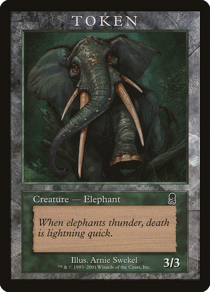 Elephant Token [Magic Player Rewards 2002] | Golgari Games