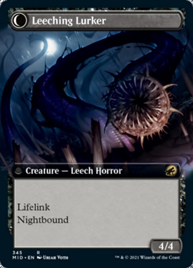 Curse of Leeches // Leeching Lurker (Extended Art) [Innistrad: Midnight Hunt] | Golgari Games