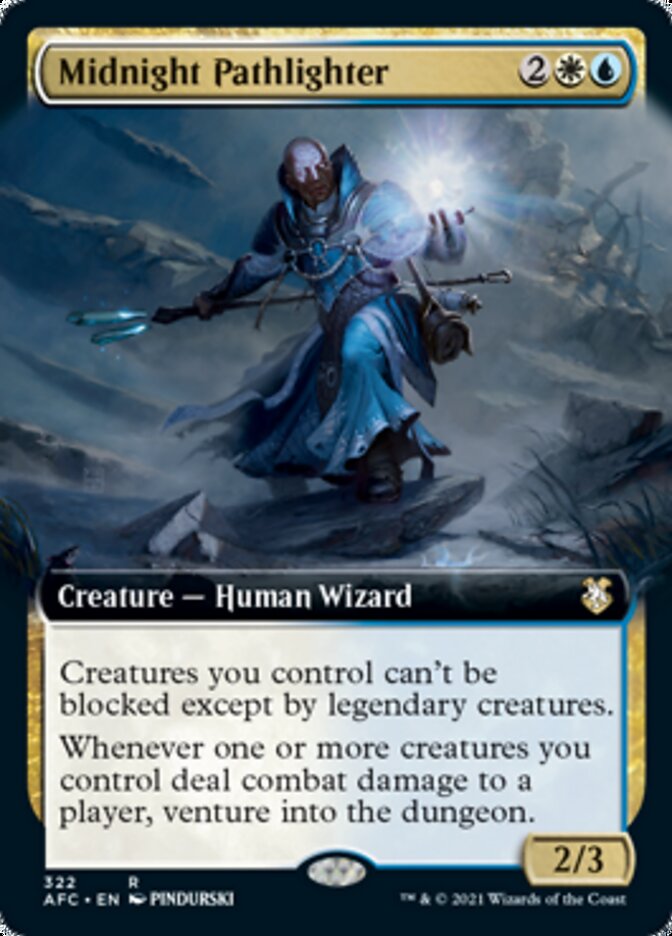 Midnight Pathlighter (Extended Art) [Dungeons & Dragons: Adventures in the Forgotten Realms Commander] | Local Legends