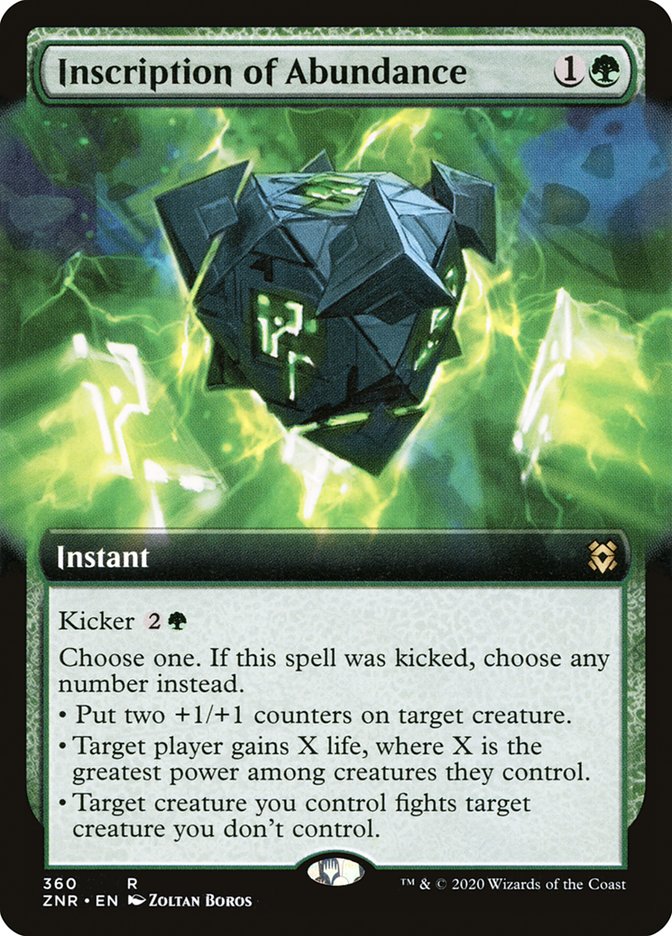 Inscription of Abundance (Extended Art) [Zendikar Rising] | Local Legends
