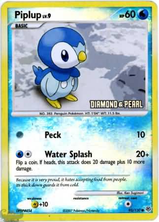 Piplup (93/130) [Burger King Promos: 2008 Collection] | Golgari Games