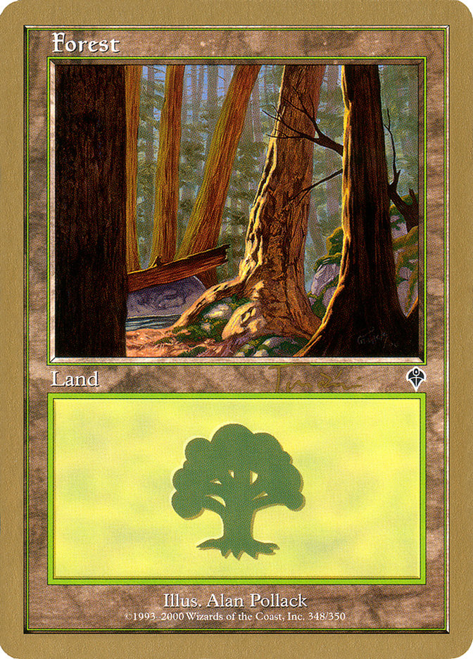 Forest (jt348a) (Jan Tomcani) [World Championship Decks 2001] | Golgari Games