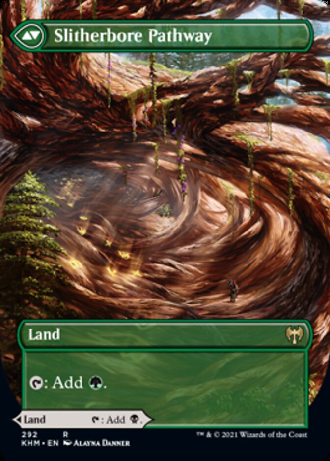 Darkbore Pathway // Slitherbore Pathway (Borderless Alternate Art) [Kaldheim] | Local Legends