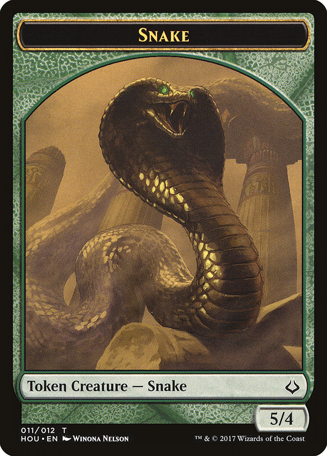 Snake Token [Hour of Devastation Tokens] | Golgari Games