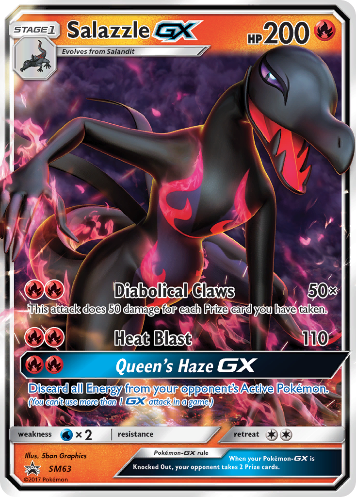 Salazzle GX (SM63) [Sun & Moon: Black Star Promos] | Golgari Games