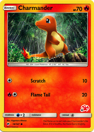 Charmander (18/147) (Charizard Stamp #16) [Battle Academy 2020] | Golgari Games