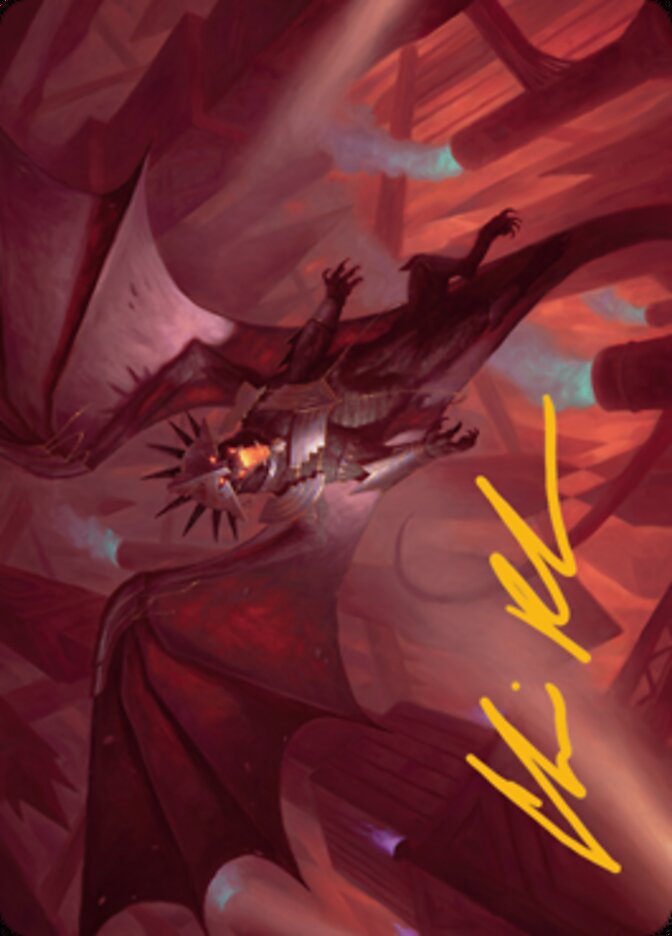 Ziatora, the Incinerator Art Card (Gold-Stamped Signature) [Streets of New Capenna Art Series] | Local Legends