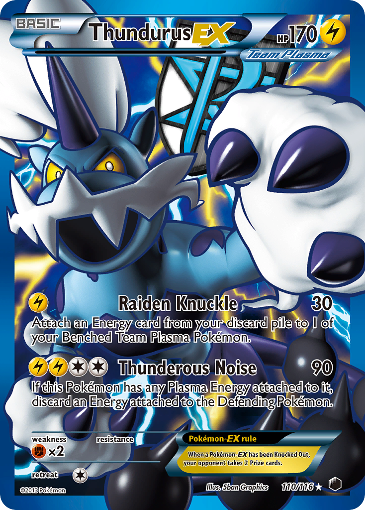 Thundurus EX (110/116) [Black & White: Plasma Freeze] | Golgari Games