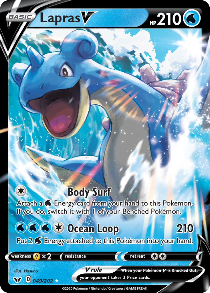 Lapras V (049/202) [Sword & Shield: Base Set] | Golgari Games