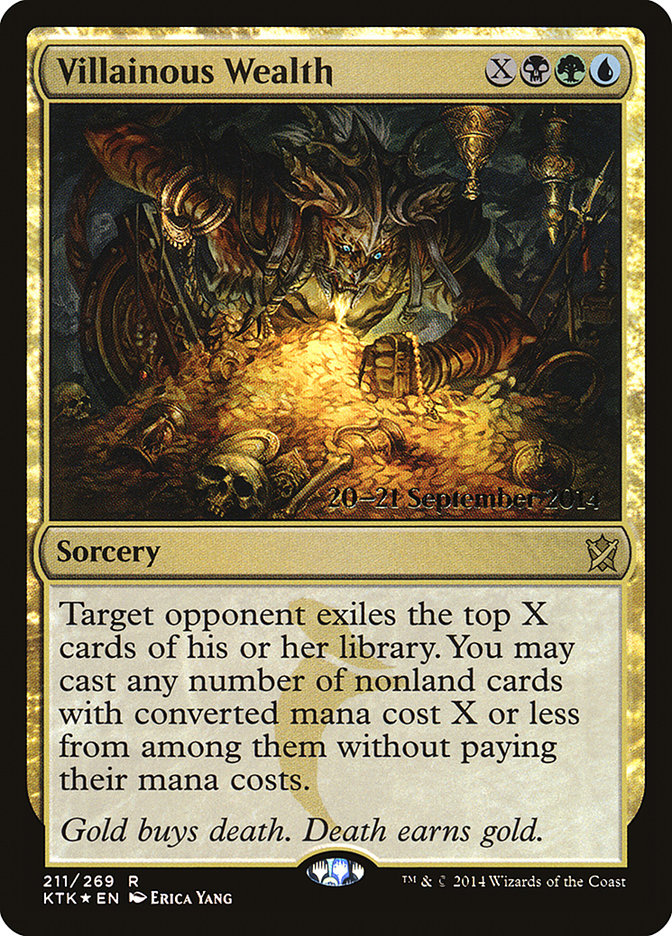 Villainous Wealth [Khans of Tarkir Prerelease Promos] | Golgari Games