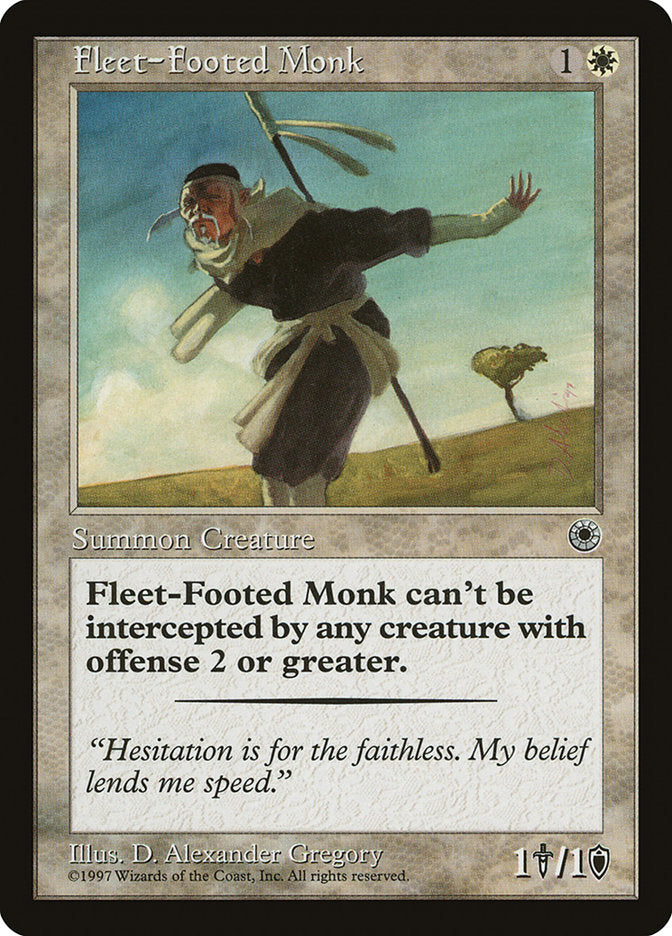 Fleet-Footed Monk [Portal] | Golgari Games