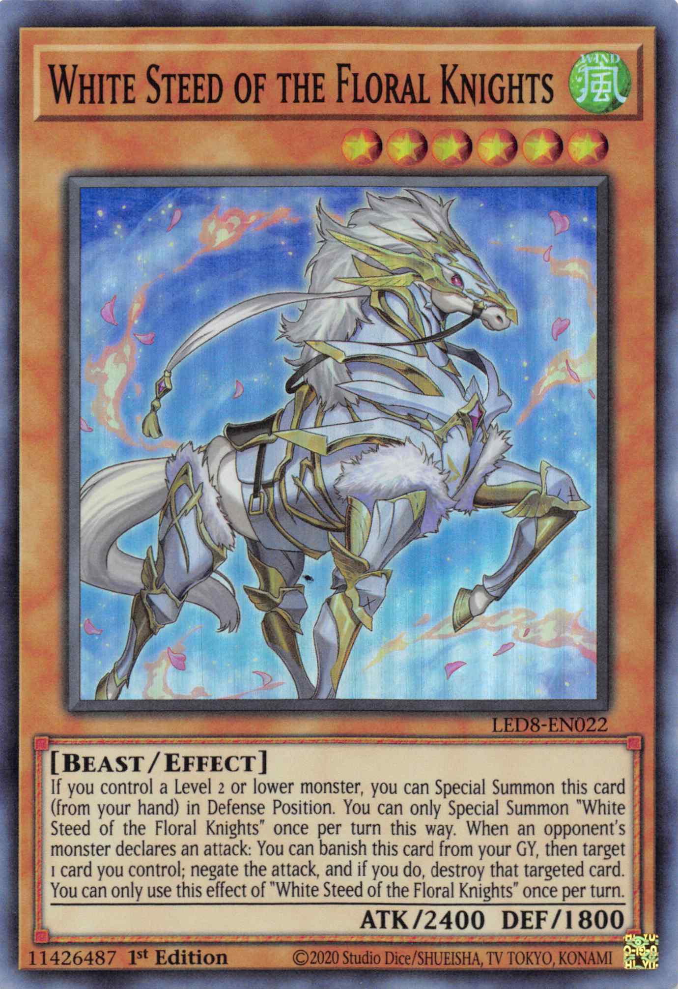 White Steed of the Floral Knights [LED8-EN022] Super Rare | Golgari Games