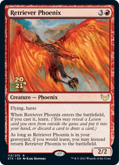 Retriever Phoenix [Strixhaven: School of Mages Prerelease Promos] | Golgari Games