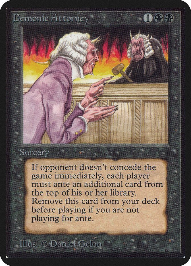 Demonic Attorney [Alpha Edition] | Golgari Games