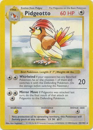 Pidgeotto (22/102) [Base Set Shadowless Unlimited] | Local Legends