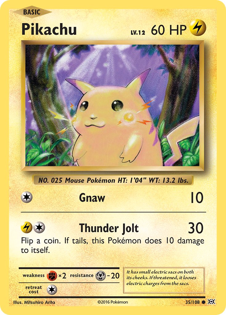 Pikachu (35/108) (Theme Deck Exclusive) (Cracked Ice Holo) [XY: Evolutions] | Golgari Games