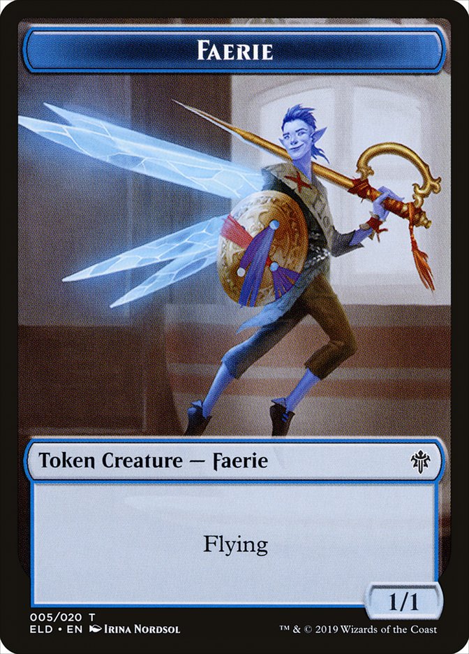 Faerie Token [Throne of Eldraine Tokens] | Golgari Games