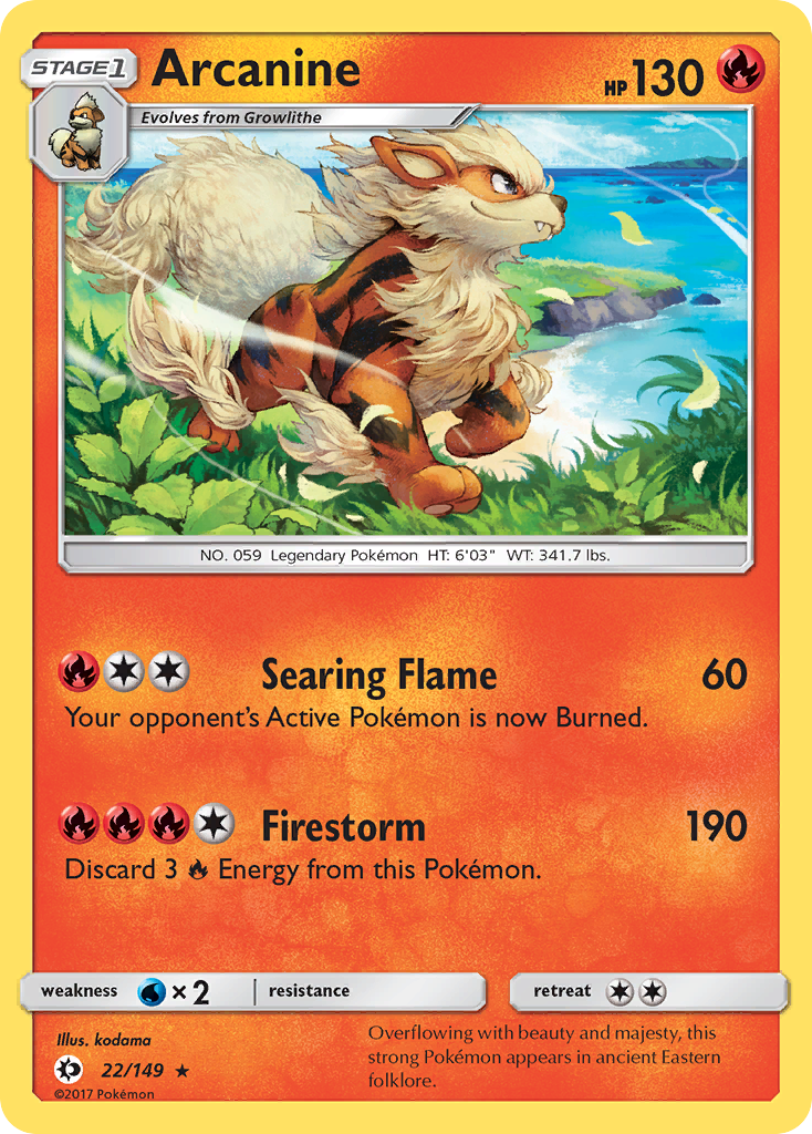 Arcanine (22/149) [Sun & Moon: Base Set] | Golgari Games