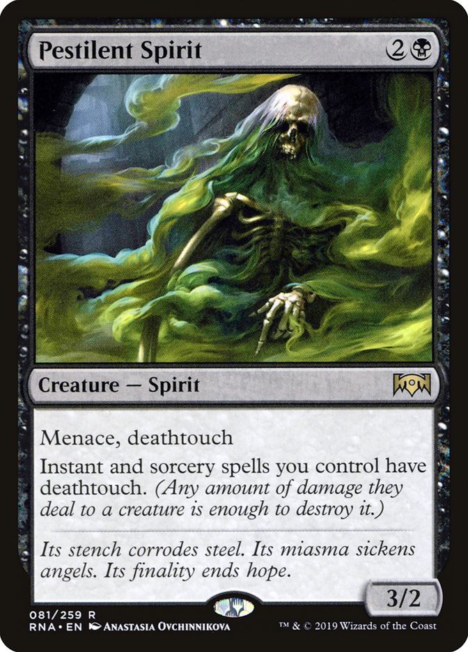 Pestilent Spirit [Ravnica Allegiance] | Golgari Games