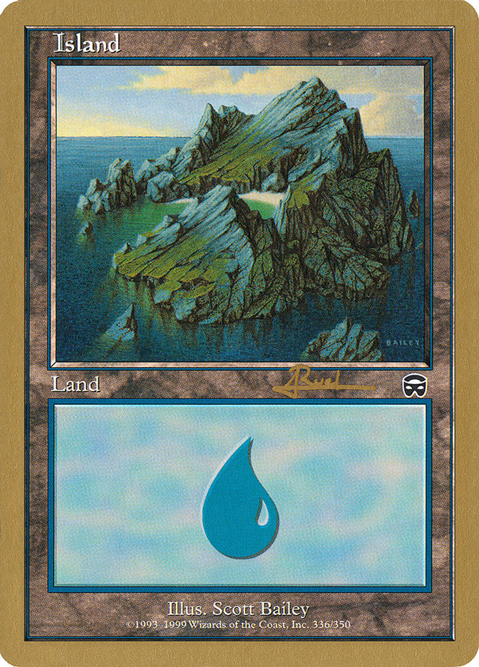 Island (ar336a) (Antoine Ruel) [World Championship Decks 2001] | Golgari Games