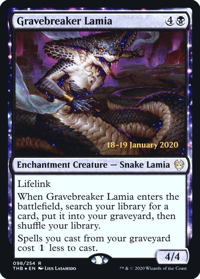 Gravebreaker Lamia [Theros Beyond Death Prerelease Promos] | Golgari Games