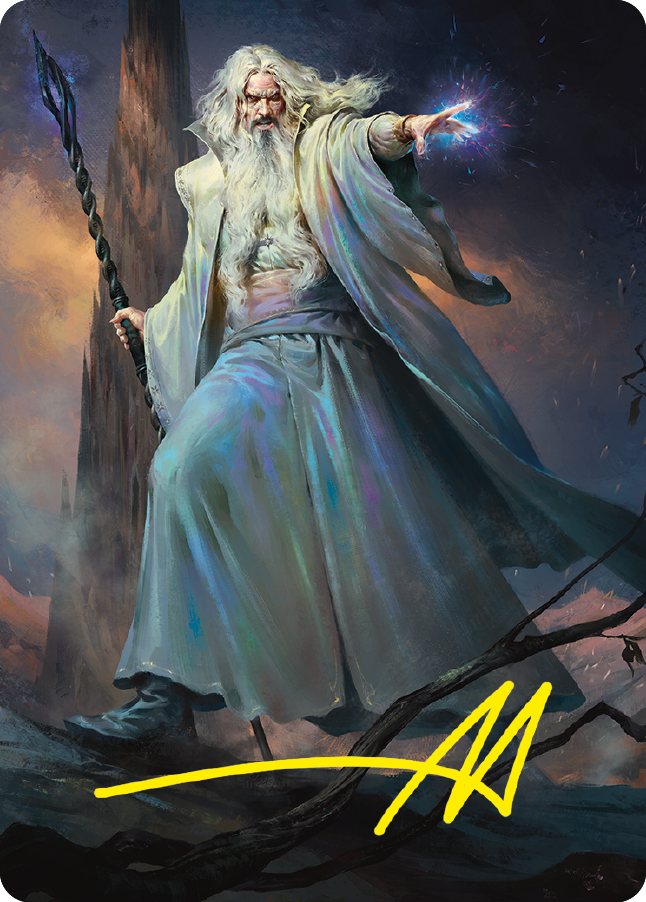 Saruman of Many Colors Art Card (Gold-Stamped Signature) [The Lord of the Rings: Tales of Middle-earth Art Series] | Golgari Games