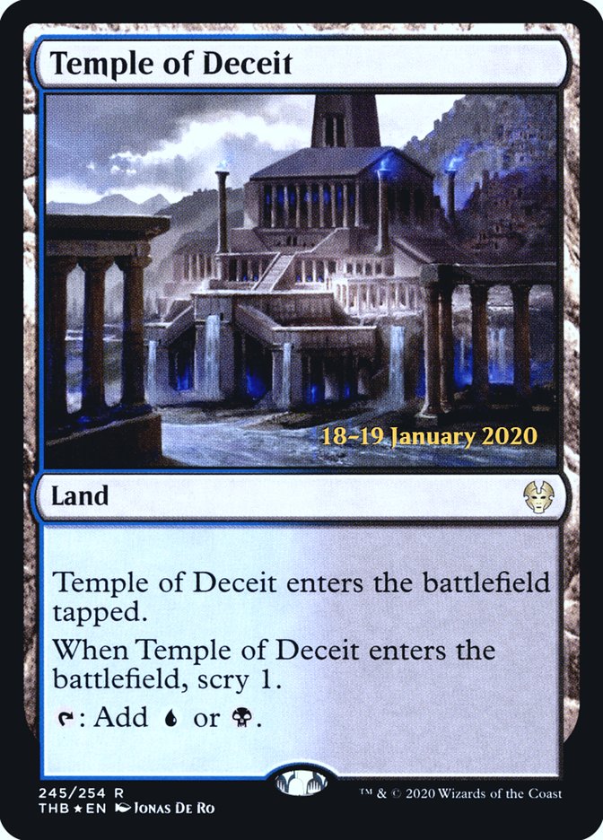 Temple of Deceit [Theros Beyond Death Prerelease Promos] | Golgari Games