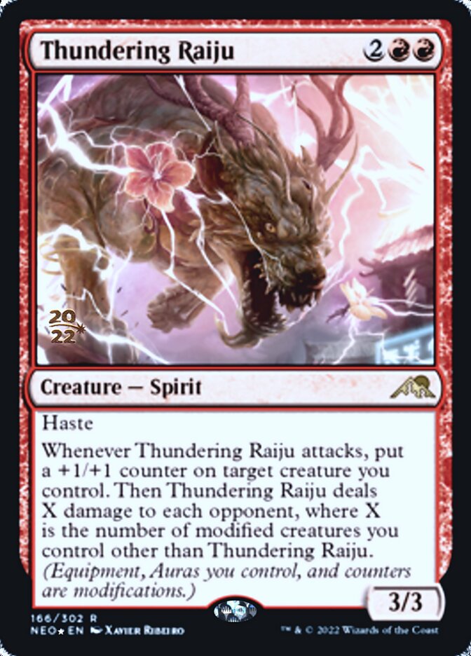 Thundering Raiju [Kamigawa: Neon Dynasty Prerelease Promos] | Golgari Games