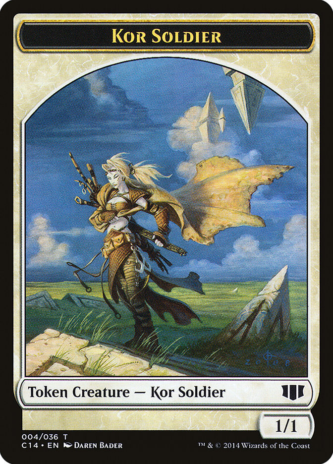 Kor Soldier // Pegasus Double-sided Token [Commander 2014 Tokens] | Golgari Games